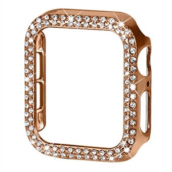 Rhinestone Decor Anti- Scratch PC Watch Edge Case Beskyttende deksel for Apple Watch Series 6/5/4 / SE 44mm