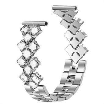 22 mm erstatningsarmbånd klokkerem Rhombus Rhinestone rustfritt Steel metallarmbåndsrem for Samsung Galaxy Watch3 45 mm / Klokke 46 mm