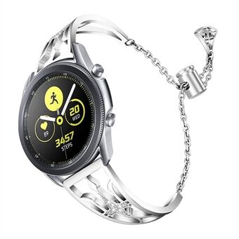 Uthult kroneformet rhinestone-klokkebånd i rustfritt Steel , justerbart glidearmbånd, armbåndsrem for Samsung Gear S3 Classic/ S3 Frontier