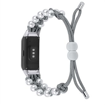 Pearl Decor Design Justerbart flettet tau håndleddsbånd Stilig Smart klokkerem for Samsung Galaxy Fit (SM-R370)