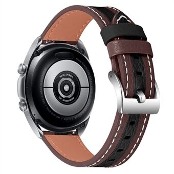 For Garmin Vivomove / Vivomove HR Smart Watch Erstatningsrem Justerbar fargeskjøtedesign Kuskinnskinnbånd (20 mm)