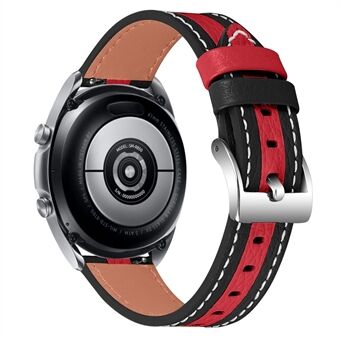 For Honor MagicWatch2 42 mm sømlinje Fargeskjøtedesign Topplag Kuskinn Erstatningsklokkerem (20 mm)