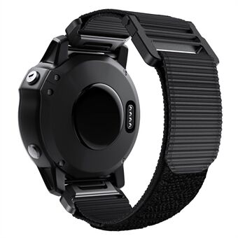 26 mm sportsløkkestropp for Garmin Fenix 7X / 6X / 5X, pustende nylon justerbar elastisk erstatningsbånd