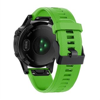 For Garmin Fenix 7 håndleddsbånd Justerbar klokkerem i silikon Quick med svart spenne