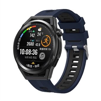 For Huawei Watch GT 3 (46 mm) Dual Color 22 mm Silikon klokkerem erstatning håndleddsbånd