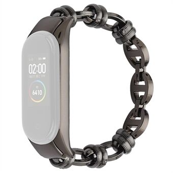 For Xiaomi Mi Band 5/6 Punk urreim i rustfritt Steel med erstatningsklokkerem