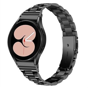 For Samsung Galaxy Watch4 Active 40 mm / 44 mm / Watch4 Classic 42 mm / 46 mm Business Casual Smal type erstatningsrem 3 perler i rustfritt Steel håndleddsbånd