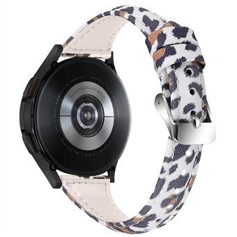 For Samsung Galaxy Watch 46 mm / Watch3 45 mm Ekte kuskinn Leopard Tekstur Smart Watch-rem Armbånd