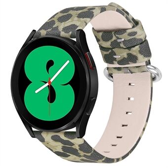 For Samsung Galaxy Watch 46mm / Watch3 45mm ekte kuskinn klokkerem 22mm leopard teksturrem erstatning