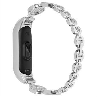 For Xiaomi Mi Band 7 Water Wave Design Armbåndsurreim i rustfritt Steel Utskifting av armbånd