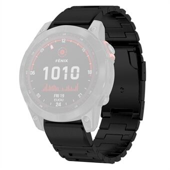 For Garmin Fenix 7X / 7X Solar / Enduro / Quick Vertix 2 klokkerem i rustfritt Steel 26 mm erstatningsreim med foldelås