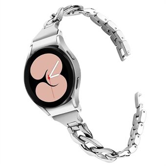 For Samsung Galaxy Watch4 Active 40 mm / 44 mm / Watch4 Classic 42 mm / 46 mm Armbånd i rustfritt Steel Skjøting Smart Watch-rem Armbånd - Sølv