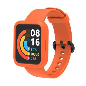 For Xiaomi Redmi Watch Replacement Strap 2-i-1 Watch Band + Watch Case Silikonklokkerem med spenne