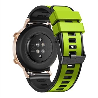 For Samsung Galaxy Watch3 41mm / Gear Sport / Garmin Vivomove 3 Silikonklokkerem 20mm Dual Color Sportsrem Erstatning