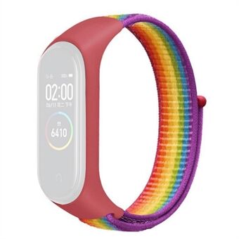 For Xiaomi Mi Band 3 / 4 / 5 / 6 / 7 Nylon klokkebånd Justerbar sportsløkkerem utskifting av armbånd