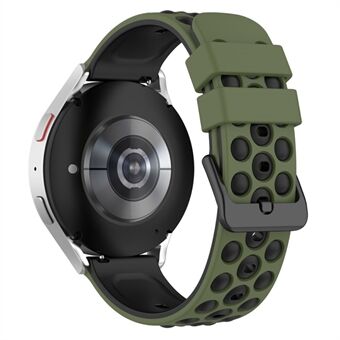 For Samsung, Huawei, Huami, Garmin, Polar Universal klokkerem Silikon 22 mm klokkerem med multi-runde hull