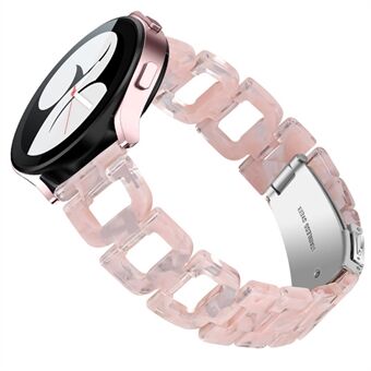 For Samsung Galaxy Watch4 Active 40mm / 44mm / Watch4 Classic 42mm / 46mm / Watch 5 40mm / 44mm Resin Watchrem Steel stålspenne D-form stropp