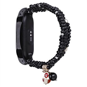 For Xiaomi Mi Band 3 / Band 4 Beaded Armbånd Holiday Style Watch Band Replacement Strap