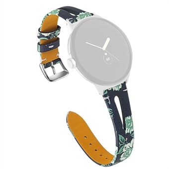 Ekte lærrem for Google Pixel Watch, uthult erstatningssmartklokkerem med Smart