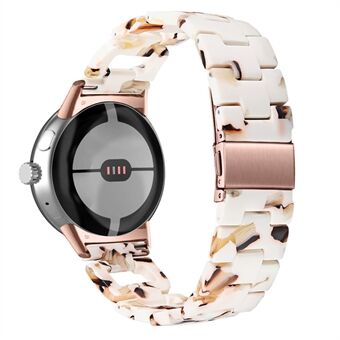 For Google Pixel Watch D Shape Resin Band Armbånd Rustfritt Steel Spenne Erstatningsstropp