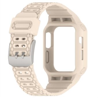 For Apple Watch Series 8 / 7 41 mm / 6 / 5 / 4 / SE / SE (2022) 40 mm / 3 / 2 / 1 38 mm integrert klokkerem med etui, TPE-klokkerem