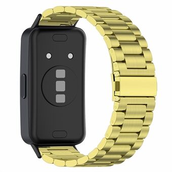 For Huawei Band 8 Smartwatch Rem Reparasjon Del Klokkerem 3-perler Rustfritt Steel Band Erstatning