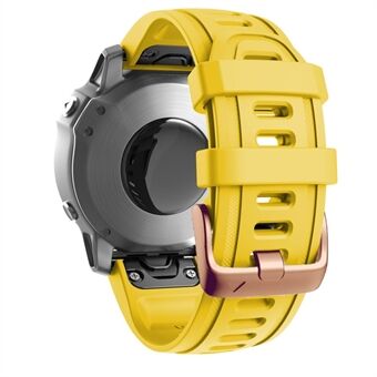 Klokkebånd for Garmin Fenix ​​​​7S / 6S Pro / 5S Plus / Instinct 2S , 20 mm Silikonerstatningsrem med Rose Gold-spenne