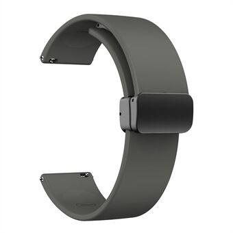 Klokkebånd for Huawei Watch 4 / Watch 4 Pro / Watch 3 / Watch 3 Pro , 22 mm Silikonerstatningsrem med svart magnetisk sammenleggbar spenne