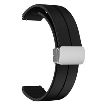 For Keep B4 / Huawei Watch Fit Mini Watch Band 16 mm Silikon håndleddsrem, sølv sammenleggbar spenne