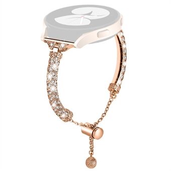 20 mm klokkerem for Samsung Galaxy Watch 6 40 mm 44 mm , Rhinestone Dekor Armbånd Kobber Armbåndsrem