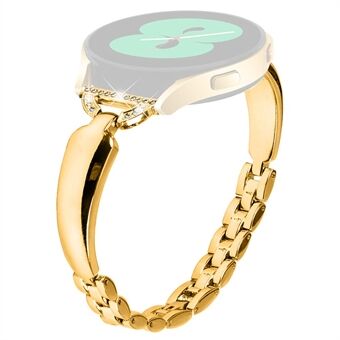 20 mm klokkerem for Samsung Galaxy Watch 6 40 mm 44 mm , D-formet rhinestone dekor kobberarmbånd