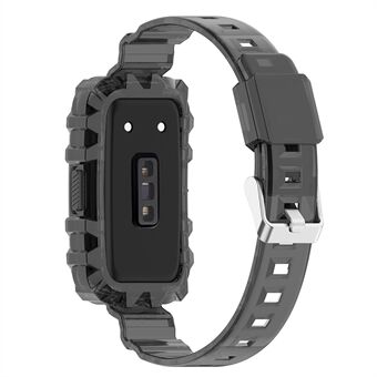 For Huawei Band 8 / Band 6 / Honor Band 7 / Band 6 / Band 6 Pro Clear TPU-armbånd integrert stropp med urkasse