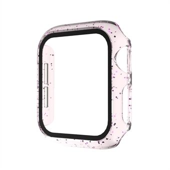 Glitrende PC-ramme integrert herdet glass skjermbeskytter Smart Watch Case for Apple Watch SE / Series 6/5/4 44mm