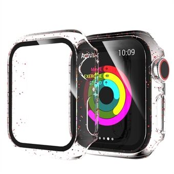 Glitrende PC-ramme integrert herdet glass skjermbeskytter Smart Watch-etui til Apple Watch Series 3/2/1 42mm