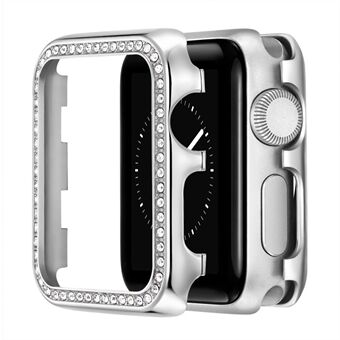 Rhinestone aluminiumslegering støtfanger beskyttelsesveske for Apple Watch Series 1/2/3 42mm