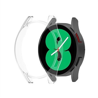 Solid PC-veske Hulet Halvpakningsramme Klart beskyttelsesdeksel for Samsung Galaxy Watch4 40 mm - Gjennomsiktig hvit