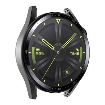 ENKAY for Huawei Watch GT 3 46 mm 9H herdet glass skjermbeskytter Skala Design Elektroplettering Hard PC Watch Beskyttelsesveske