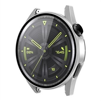 ENKAY for Huawei Watch GT 3 46 mm 9H skjermbeskytter i herdet glass, matt gummiert hardt PC-klokkedeksel