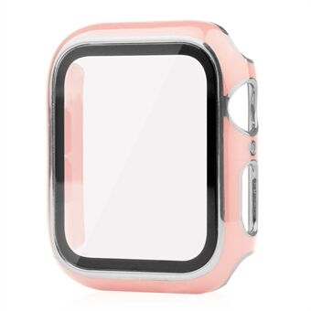 Elektroplettering Hard PC og herdet glass film Smart Watch Case for Apple Watch Series SE / 6/5/4 44mm