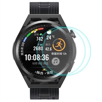 ENKAY 2 stk / pakke 0,2 mm HD Transparent 9H Hardhet 2,15D Arc Edge Scratch herdet glassfilm for Huawei Watch GT Runner 46 mm