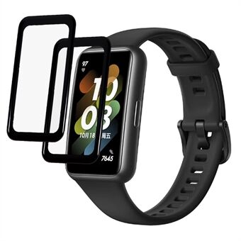 For Huawei Band 7 2Pcs / Set Screen Protector 3D Curved Edge Watch PMMA Full Dekning HD Klar beskyttelsesfilm