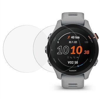 For Garmin Forerunner 255S 2stk/pakke 2.5D Arc Edge Anti-Wear Ultra Clear Herdet glass Beskyttelsesfilm Smart Watch Skjermbeskytter