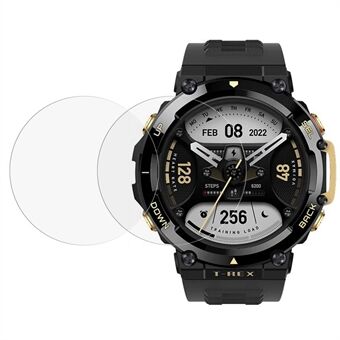 For Huami Amazfit T-Rex 2 2 stk/pakke 2.5D Arc Edge Anti-eksplosjon Transparent herdet glass Beskyttelsesfilm Smart Watch Skjermbeskytter