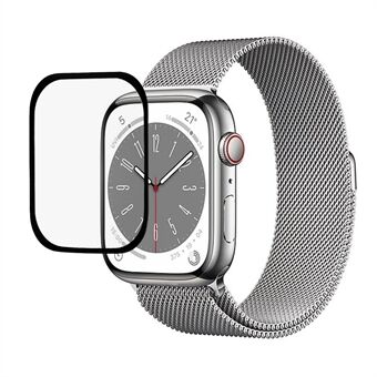 RURIHAI For Apple Watch Series 7/8 41mm Anti- Scratch Skjermbeskytter Karbonfiber Herdet Glass Skjermfilm Lett Tynn HD Watch Skjermbeskytter