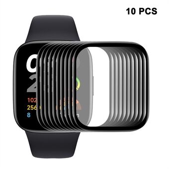 ENKAY HAT Prince 10 stk / sett for Xiaomi Redmi Watch 3 Lite Clean Screen Film Full Cover 3D Buet myk PC Edge+ PMMA skjermbeskytter