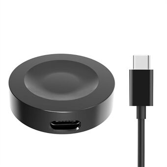 Magnetisk smartklokke USB trådløs lader ladebase Dock for Samsung Galaxy Watch 3 SM- Smart / SM-R840 / Galaxy Watch Active SM-R500 / Galaxy Watch Active 2 SM-R830 / SM-R820 - Svart