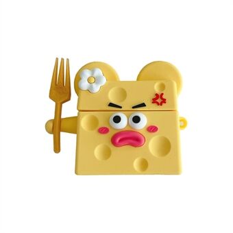 For Apple AirPods 3 Funny Cartoon Cheese Design Bluetooth-hodetelefoner Drop-proof etui Silikon beskyttelsesdeksel