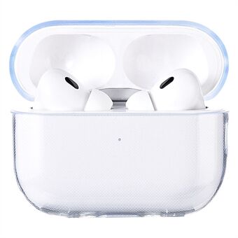 For AirPods Pro 2 Gjennomsiktig myk TPU-beskyttelsesveske TWS Bluetooth-hodetelefoner Anti-dråpedeksel