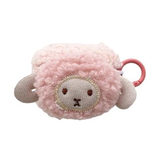 For Apple Ring Pro Cute Sheep Decor Fluff TPU Bluetooth-hodetelefondeksel Anti-slipp øreplugger med ringspenne