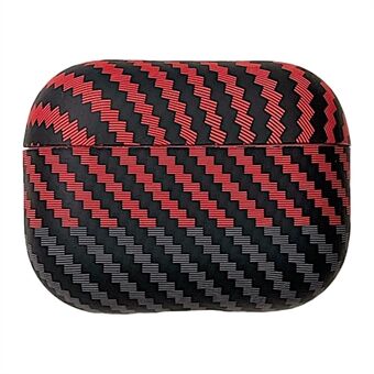 For AirPods Pro 2 Støtsikker TPU-deksel Tofarget Carbon Fiber Texture Protective Cover